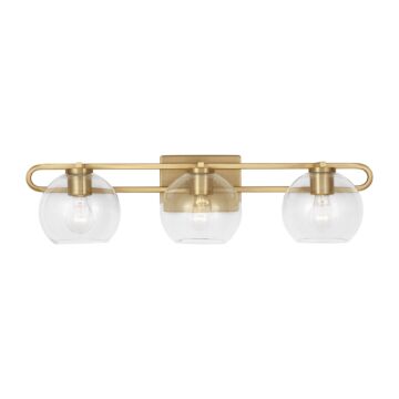 Codyn Three Light Bath Vanity in Satin Brass by Visual Comfort Studio