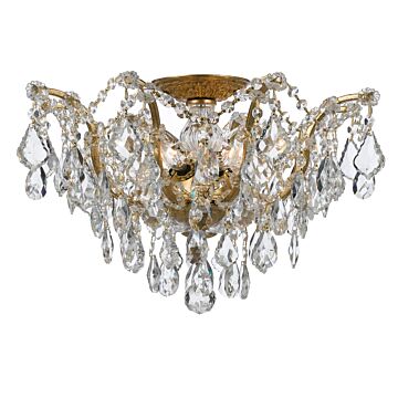 Filmore Five Light Flush Mount in Antique Gold by Crystorama