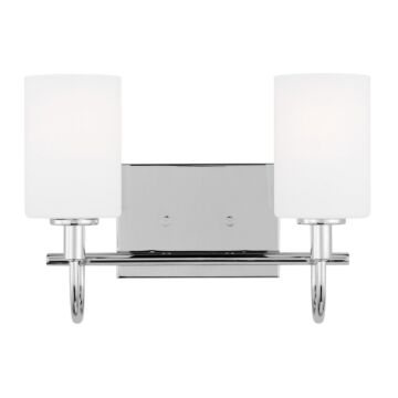 Oak Moore LED Bath Wall Sconce in Chrome by Visual Comfort Studio