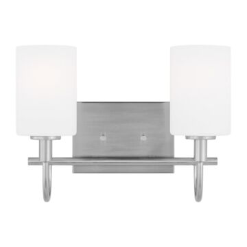 Oak Moore LED Bath Wall Sconce in Brushed Nickel by Visual Comfort Studio