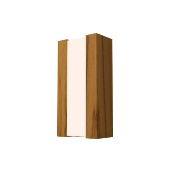 Clean 2-Light Wall Lamp in Teak