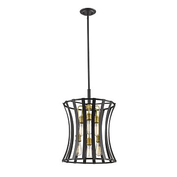 Z-Lite Geist 6-Light Pendant Light In Bronze Gold