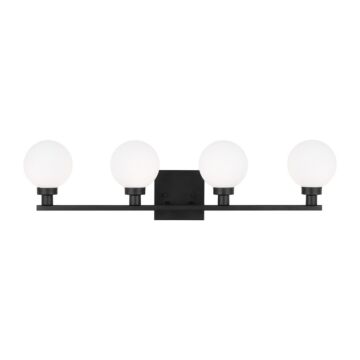 Clybourn Four Light Bath Vanity in Midnight Black by Visual Comfort Studio