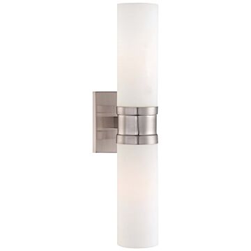  Two Light Wall Sconce in Brushed Nickel by MinkaLavery
