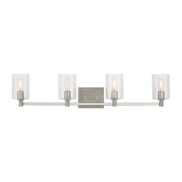 Fullton Four Light Bath Vanity in Brushed Nickel by Visual Comfort Studio