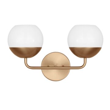 Alvin LED Bath Wall Sconce in Satin Brass by Visual Comfort Studio