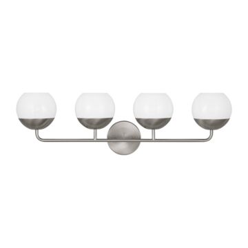 Alvin LED Bath Wall Sconce in Brushed Nickel by Visual Comfort Studio