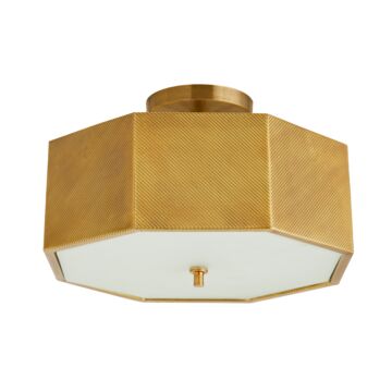 Grespan Two Light SemiFlush Mount in Antique Brass by Arteriors