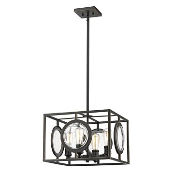 Z-Lite Port 4-Light Pendant Light In Olde Bronze