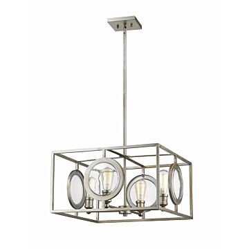 Z-Lite Port 4-Light Pendant Light In Antique Silver