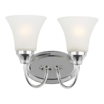 Holman 2-Light Bathroom Vanity Light in Chrome