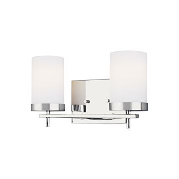 Zire Two Light Wall   Bath in Chrome by Visual Comfort Studio