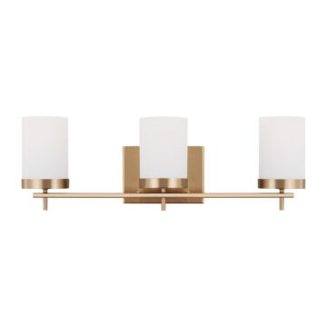 Zire Three Light Bath in Satin Brass by Visual Comfort Studio