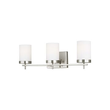 Sea Gull Zire 3 Light LED Bathroom Vanity Light in Brushed Nickel