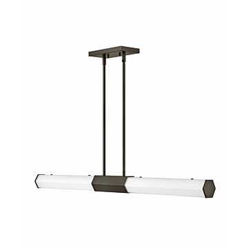 Hinkley Facet Linear Chandelier In Black Oxide