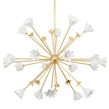 Julieta 20 Light Chandelier in Vintage Gold Leaf by Corbett Lighting