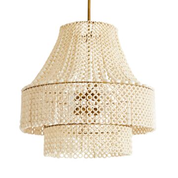 Hannie Eight Light Chandelier in White by Arteriors