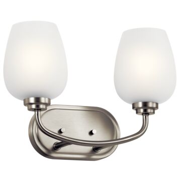 Valserrano Two Light Bath in Brushed Nickel by Kichler