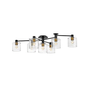 Hinkley Axel 7-Light Semi-Flush Ceiling Light In Black
