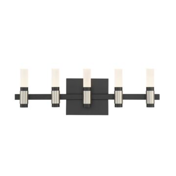 Albany 10-Light LED Bathroom Vanity Light in Black And Nickel