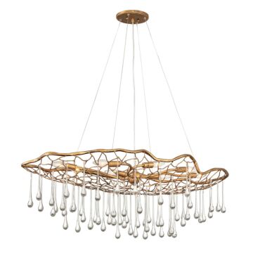 Hinkley Laguna 8-Light Linear Chandelier In Burnished Gold