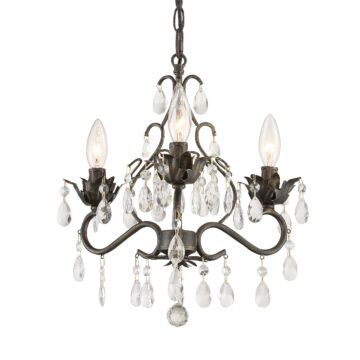 Paris Market Three Light Mini Chandelier in English Bronze by Crystorama