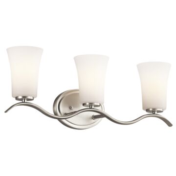 Armida Three Light Bath in Brushed Nickel by Kichler