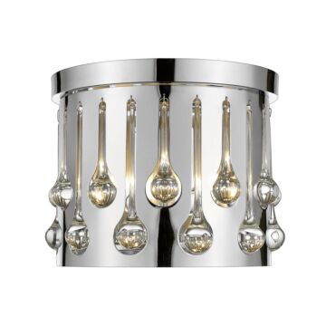 Z-Lite Oberon 3-Light Flush Mount Ceiling Light In Chrome