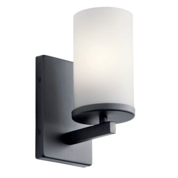 Crosby One Light Wall Sconce in Black by Kichler