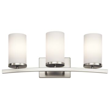 Crosby Three Light Bath in Brushed Nickel by Kichler
