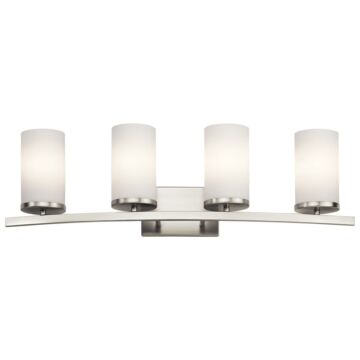 Crosby Four Light Bath in Brushed Nickel by Kichler
