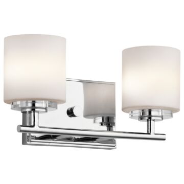 Kichler O Hara 2 Light 2 Arm Bathroom Vanity Light in Chrome
