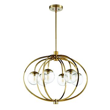 Craftmade Piltz 6-Light Transitional Chandelier in Satin Brass
