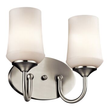 Aubrey Two Light Bath in Brushed Nickel by Kichler