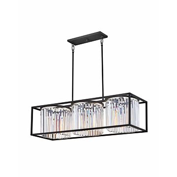 Hinkley Giada 3-Light Linear Chandelier In Black
