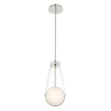 Solari 2-Light LED Pendant in Polished Nickel
