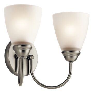 Jolie Two Light Bath in Brushed Nickel by Kichler