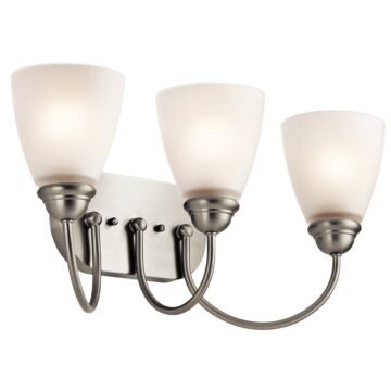 Jolie Three Light Bath in Brushed Nickel by Kichler