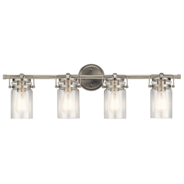Brinley Four Light Bath in Brushed Nickel by Kichler