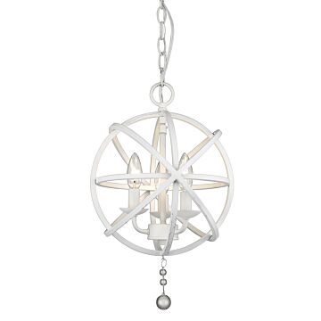 Z-Lite Tull 3-Light Chandelier In Matte White