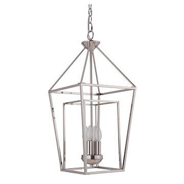 Hudson Four Light Foyer Pendant in Polished Nickel by Craftmade