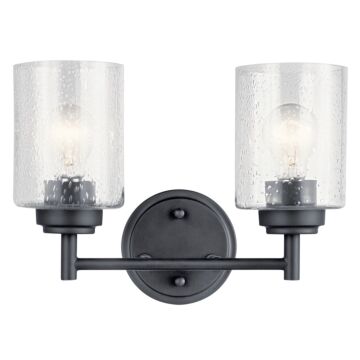 Winslow Two Light Bath in Black by Kichler