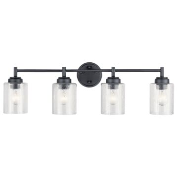 Kichler Winslow 4 Light Bathroom Vanity Light in Black
