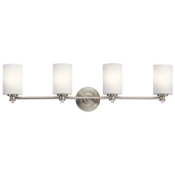 Joelson Four Light Bath in Brushed Nickel by Kichler