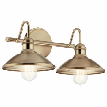 Clyde Two Light Bath in Champagne Bronze by Kichler