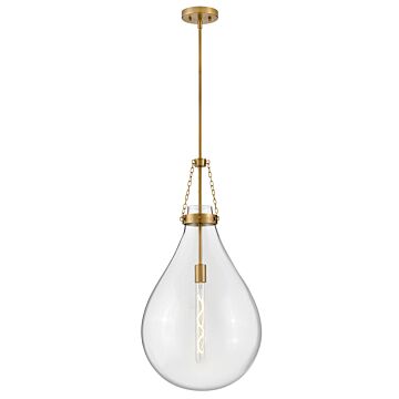 Eloise 1-Light Large Pendant in Lacquered Brass