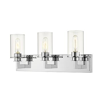 Z-Lite Savannah 3-Light Bathroom Vanity Light In Chrome