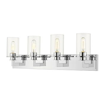 Z-Lite Savannah 4-Light Bathroom Vanity Light In Chrome