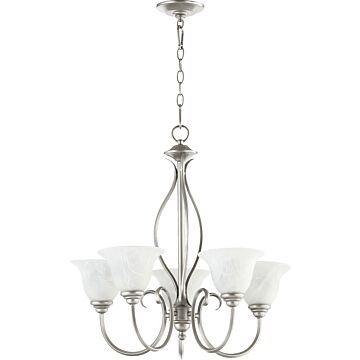 Spencer Five Light Chandelier in Classic Nickel by Quorum International