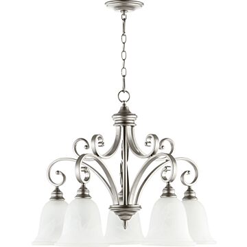 Bryant Five Light Chandelier in Classic Nickel by Quorum International